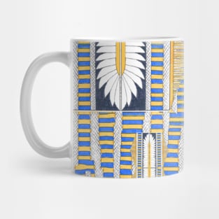 The Afterlife - Ma'at Wings with vertical stripes - gold Mug